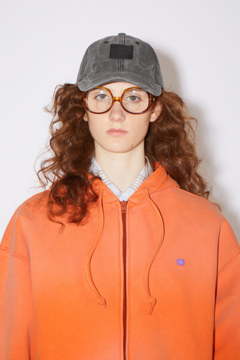 Acne Studios Leather baseball cap - Carbon grey outlook