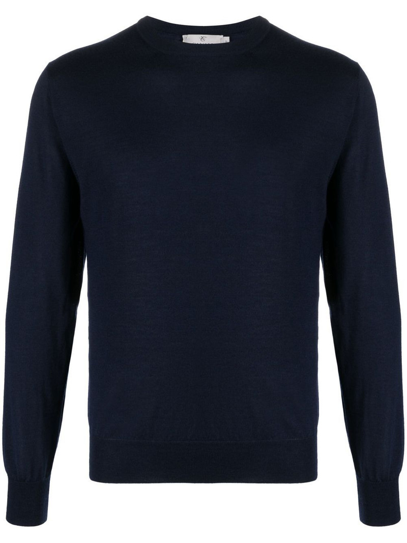 ribbed-knit crew neck sweatshirt 1