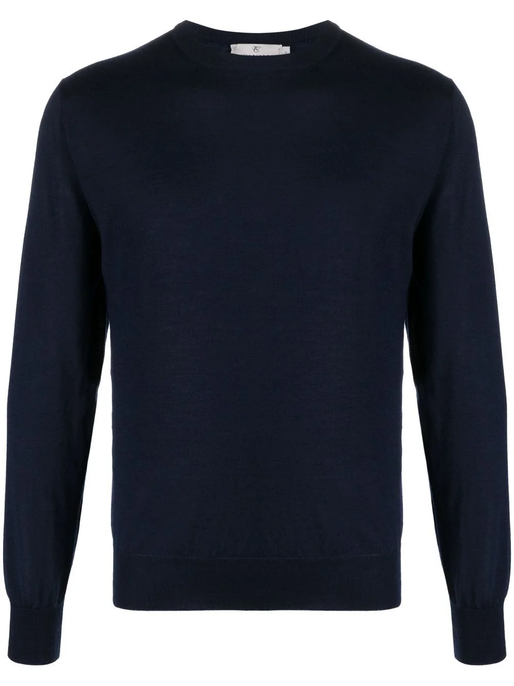 ribbed-knit crew neck sweatshirt - 1