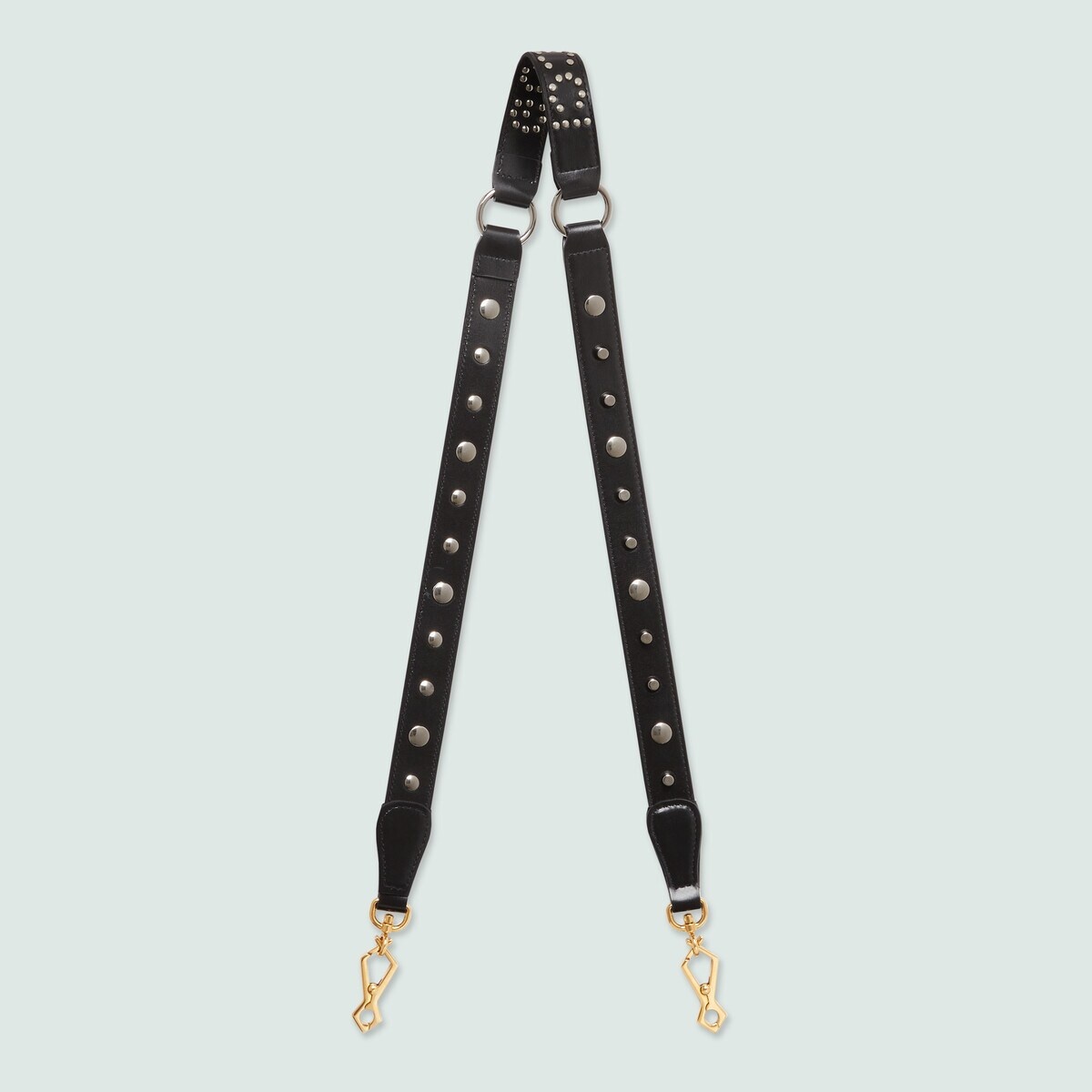 Thin studded 'Gucci' shoulder strap - 2