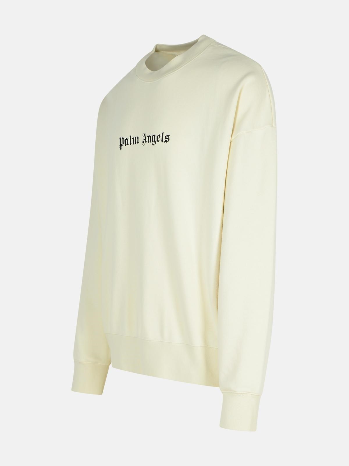 CREAM COTTON SWEATSHIRT - 2