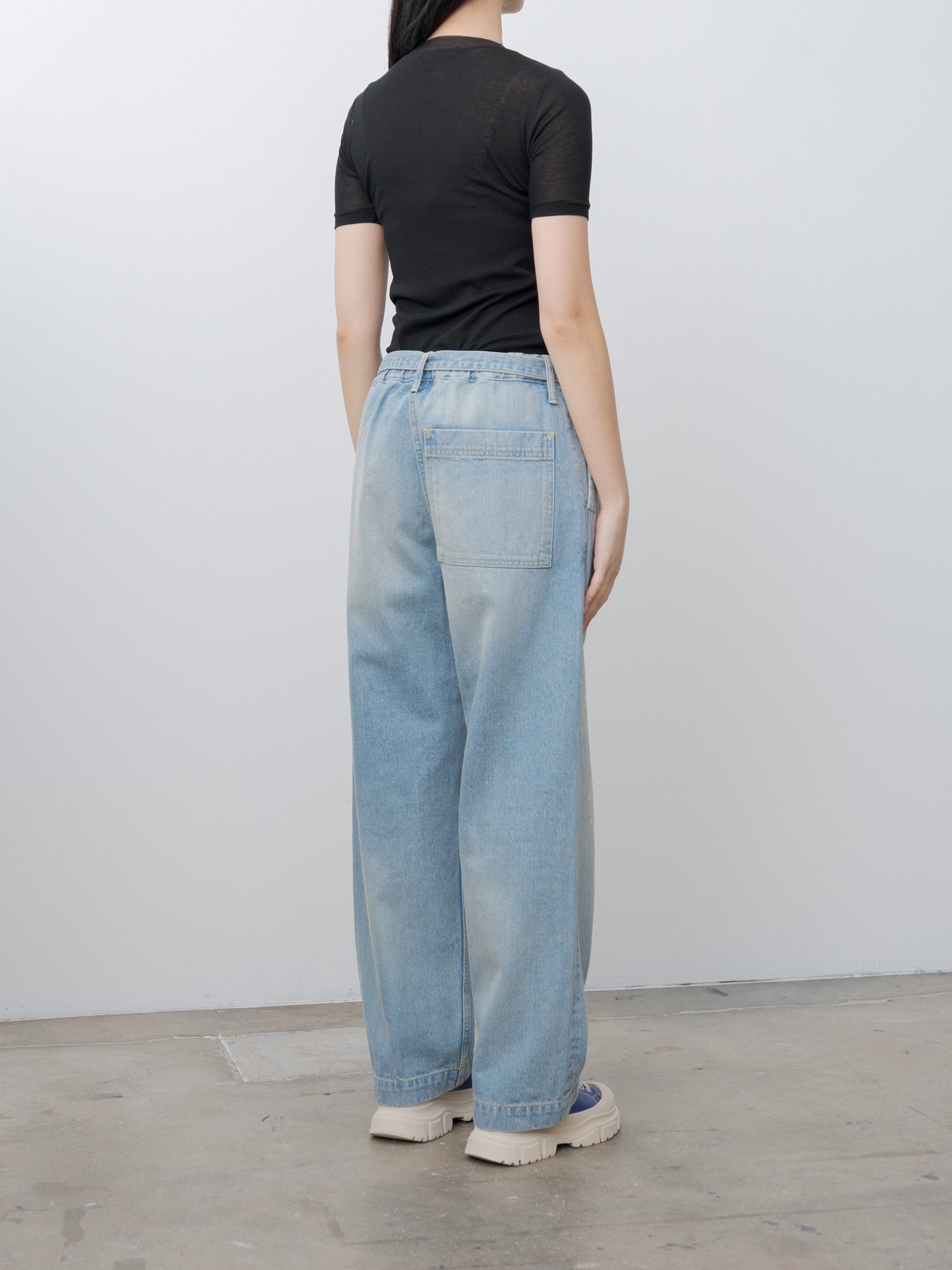Super High Gauge Sheer Rib Tee - Black - 4