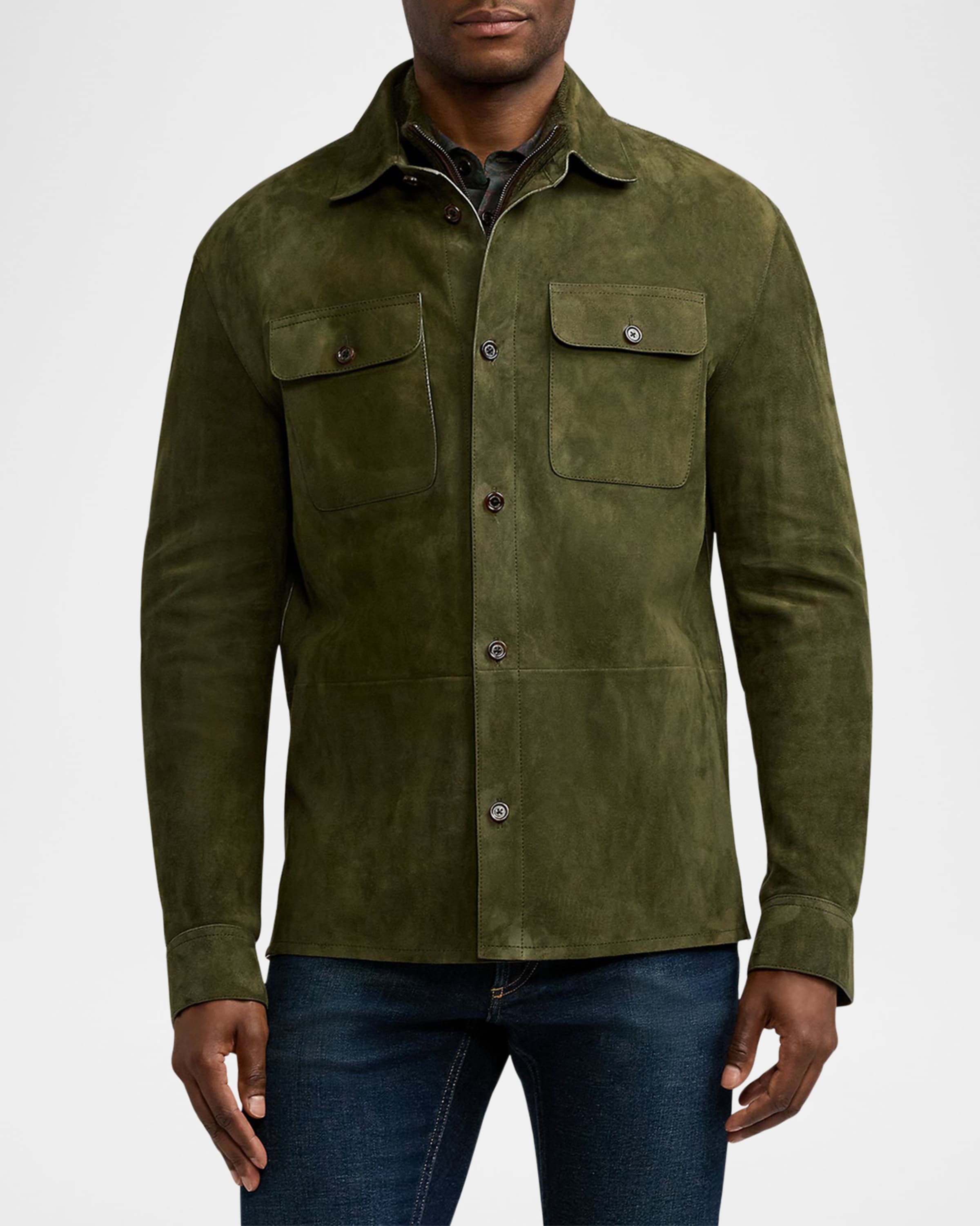 Men's Suede Overshirt - 2