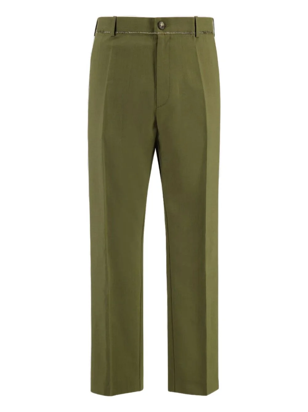 pleat-detail wool trousers - 1