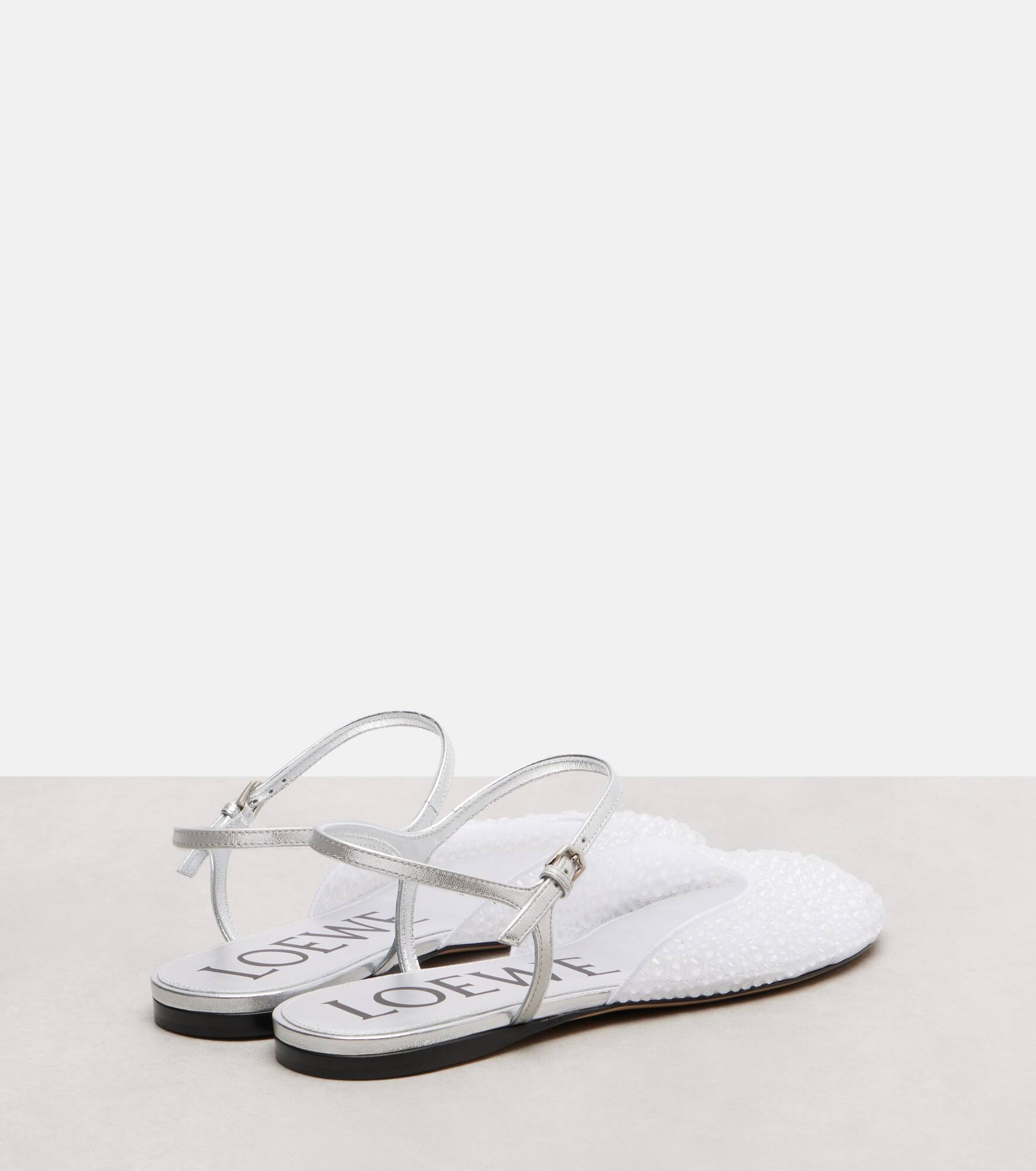 Toy embellished leather-trimmed flats - 2