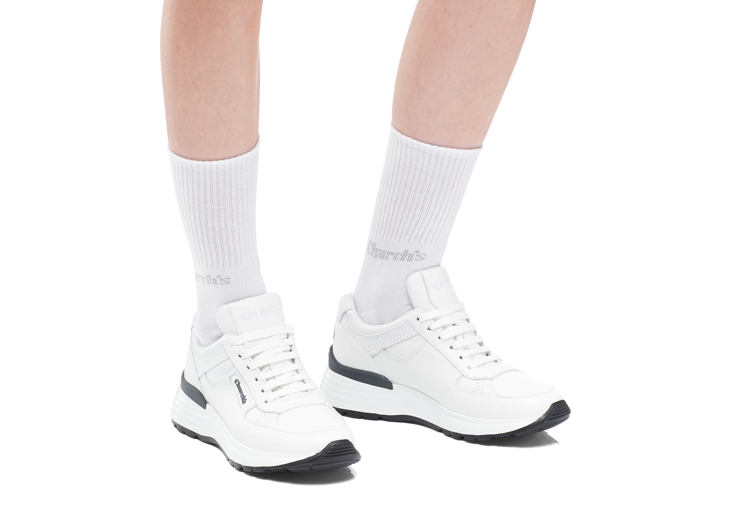 Ch873
Plume Calf Leather Retro Sneaker White - 5