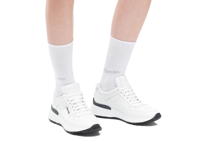 Ch873
Plume Calf Leather Retro Sneaker White 5