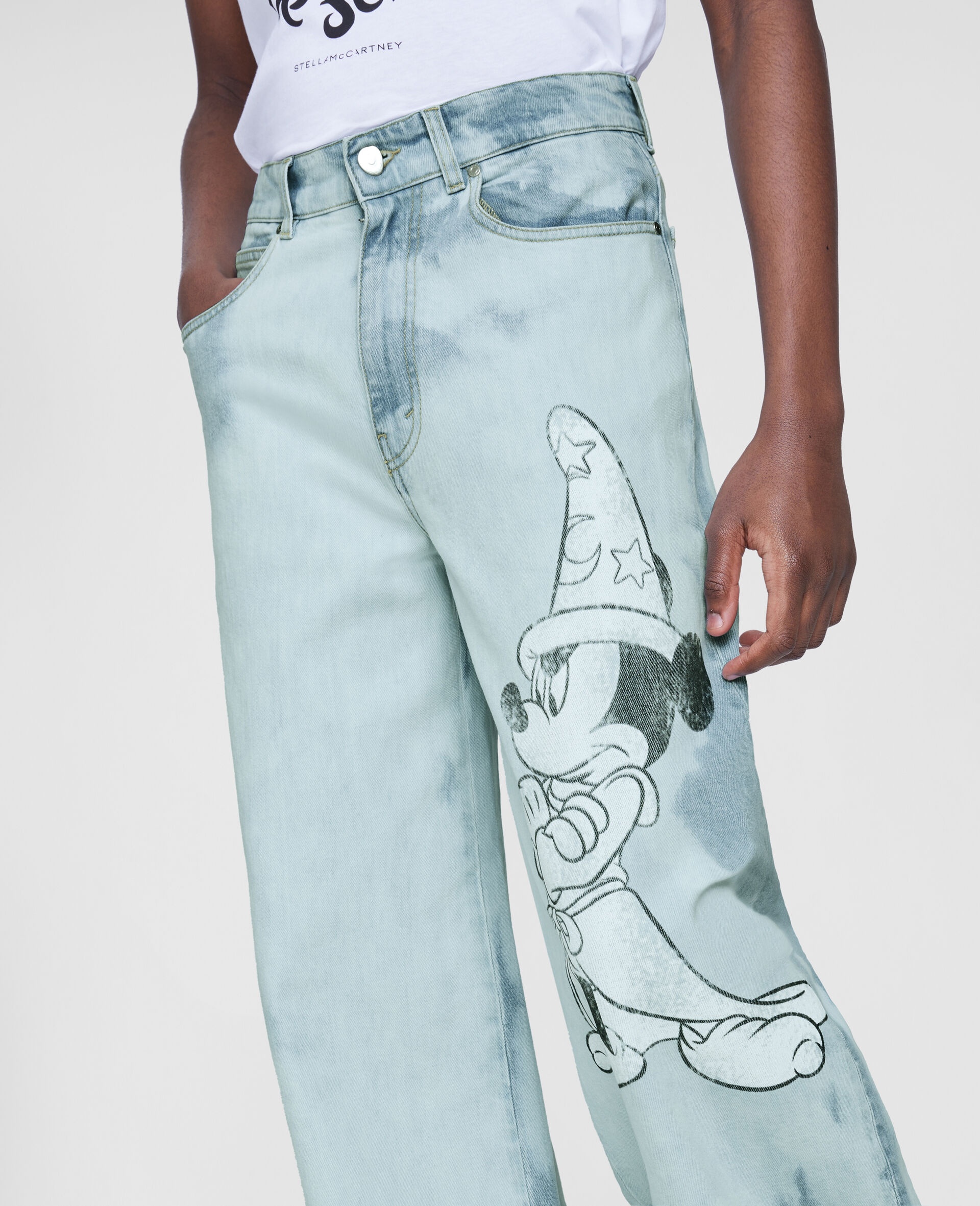 Fantasia Mickey Print Denim Pants - 6