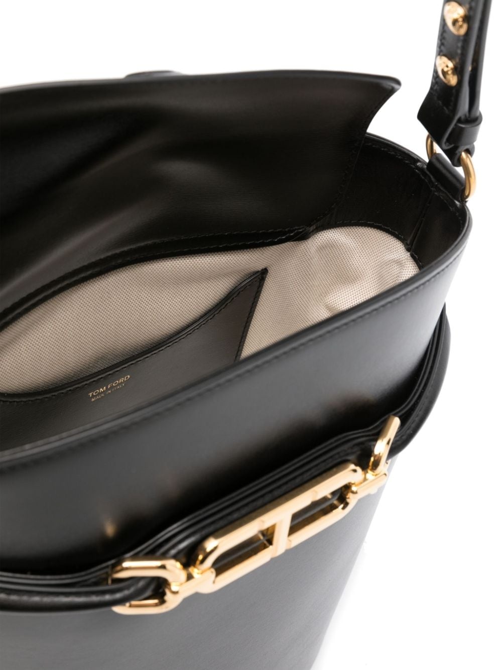 logo-plaque bucket bag - 5