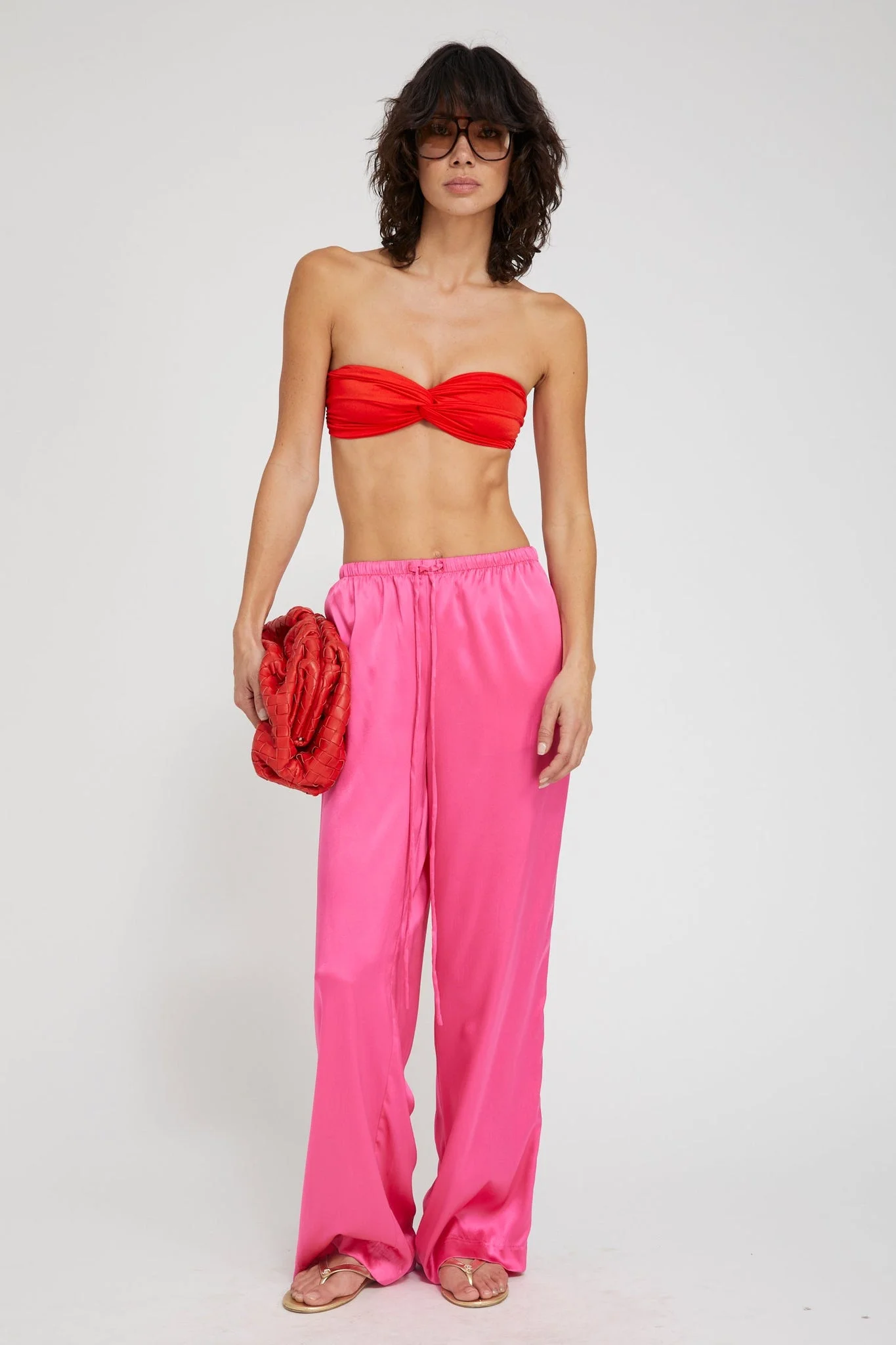 KAUAI SILK CHARMEUSE PANTS - 1