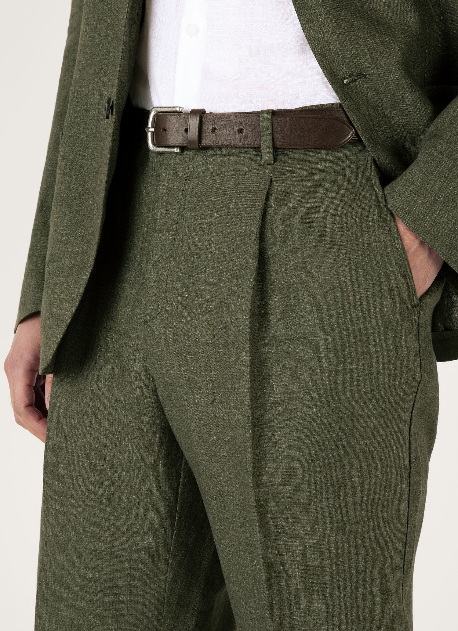Pleated Linen Trouser - 6