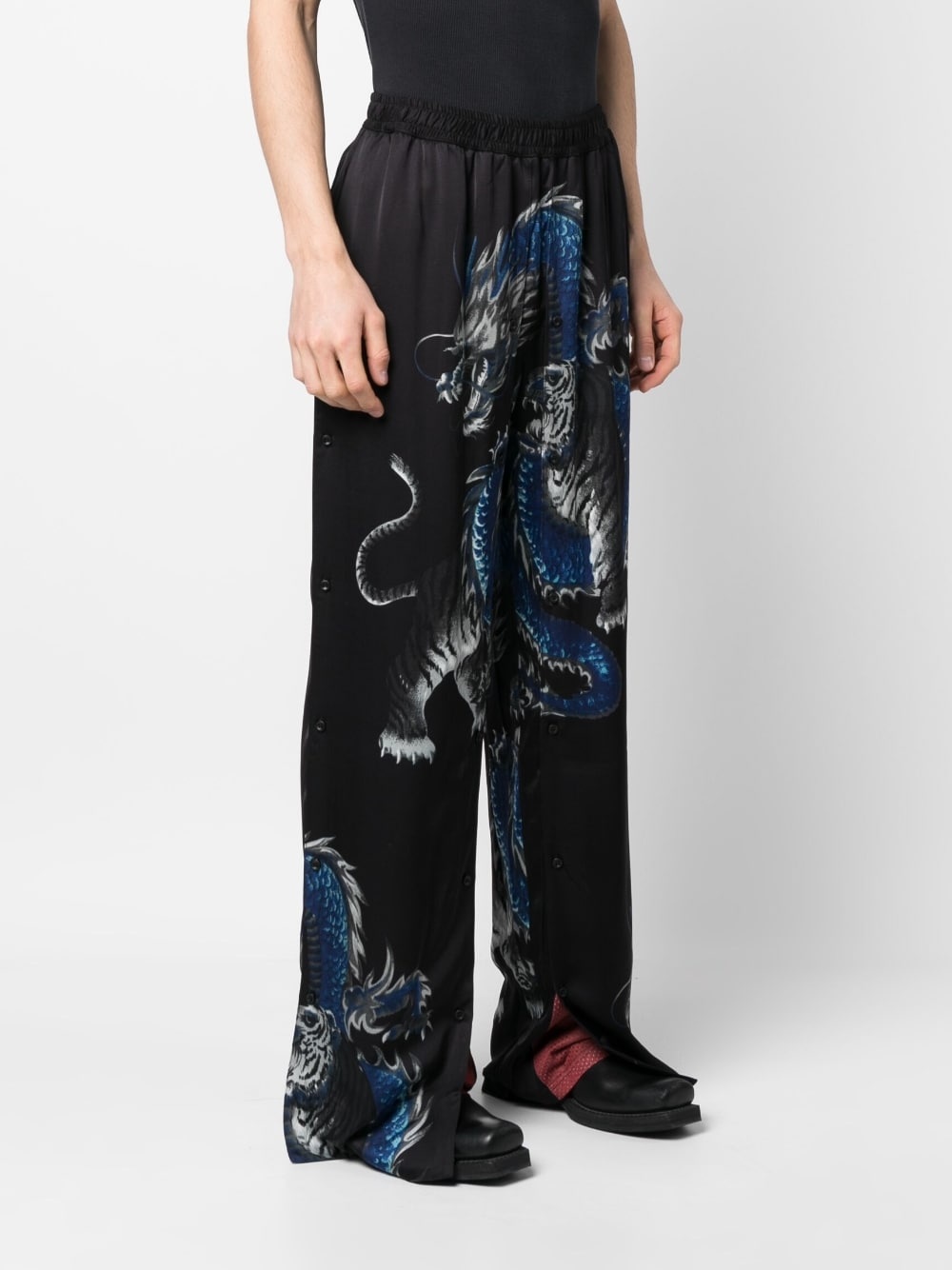 wide-leg animal-print trousers - 3