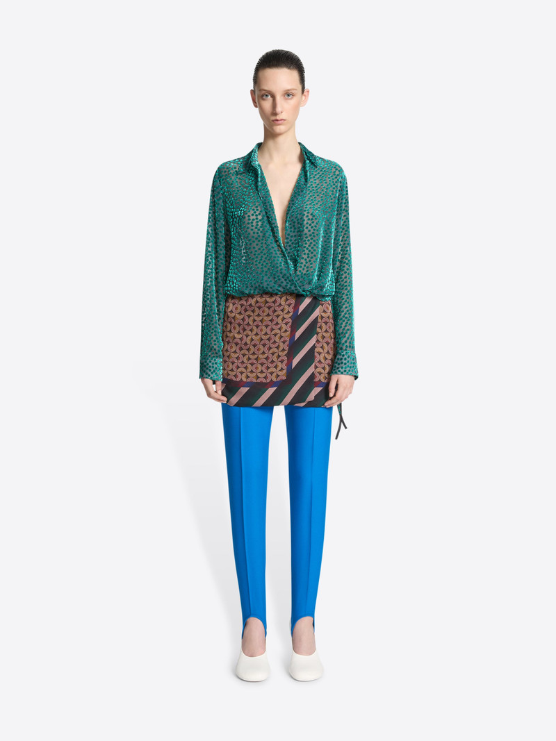 Dries Van Noten DEVORÉ WRAP SHIRT outlook