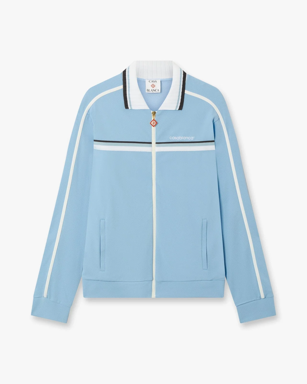 Pale Blue Pique Track Jacket | Casablanca Paris - 1