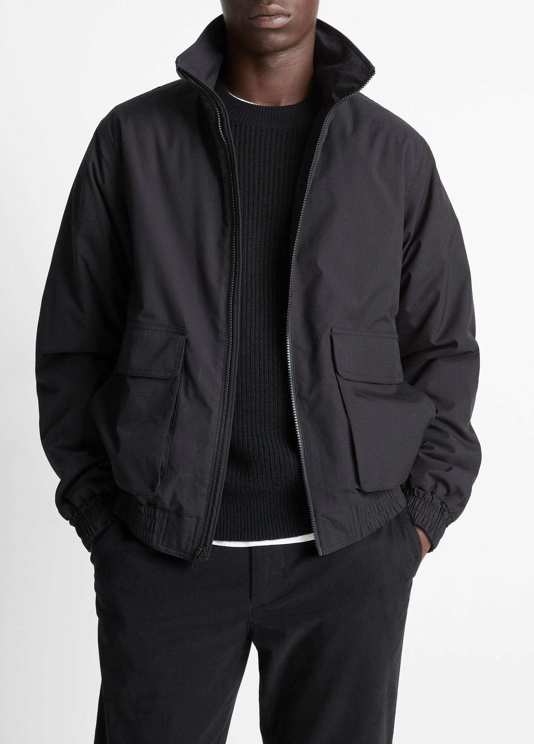 Italian Cotton Ripstop Bomber Jacket - 1