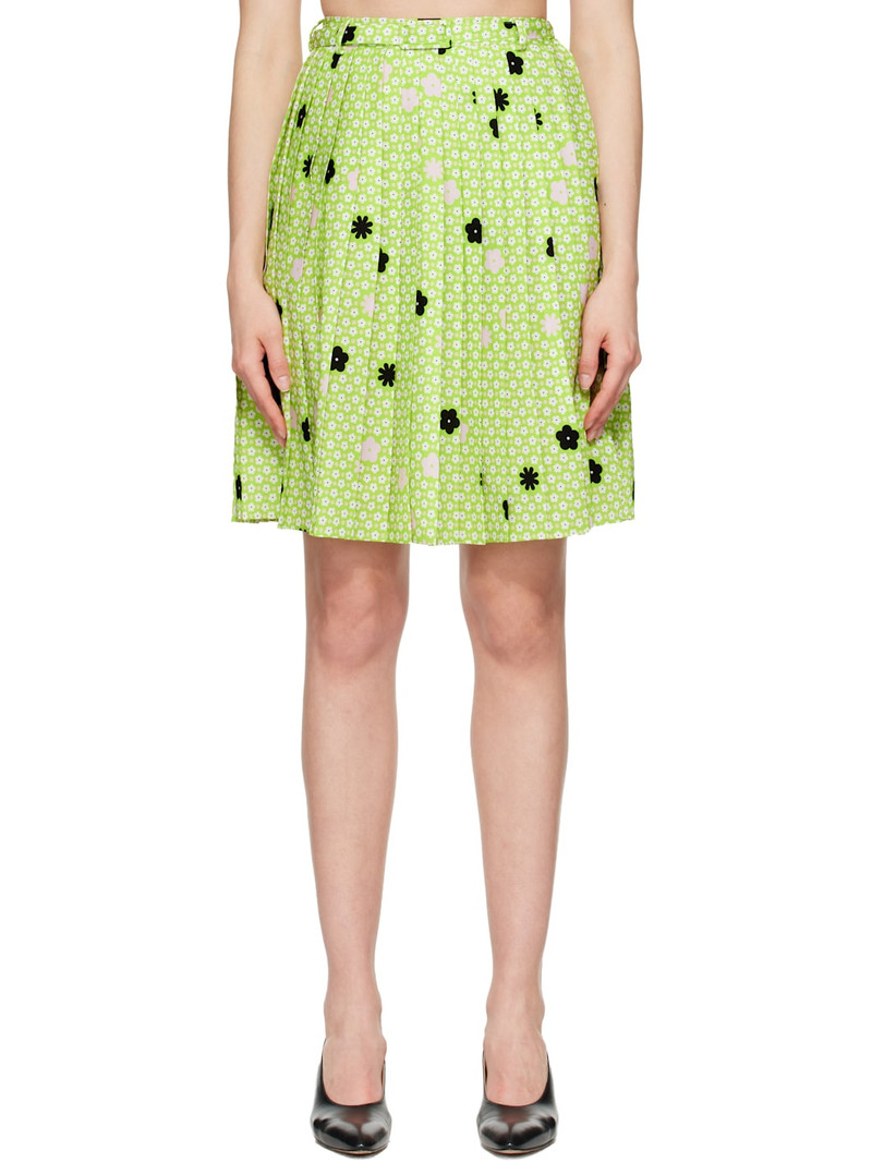 Green Belted Midi Skirt 1