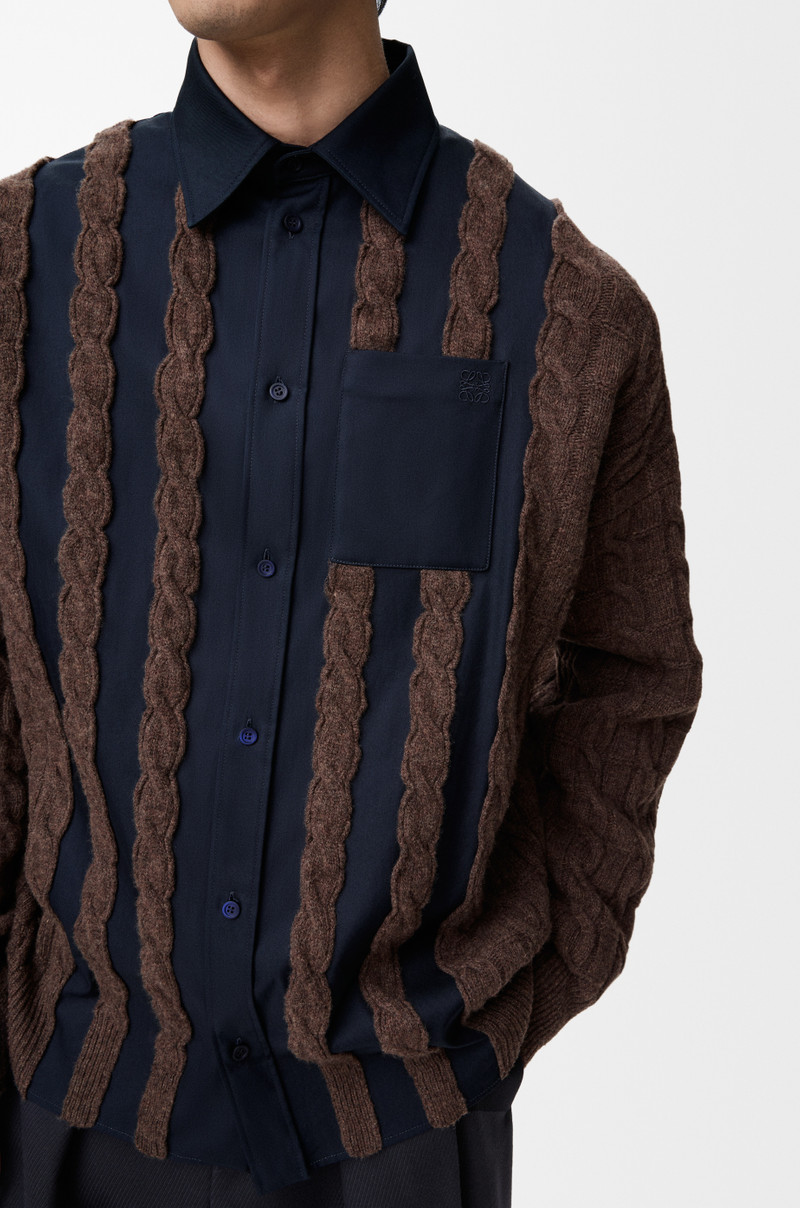 Hybrid shirt in cotton and wool 5