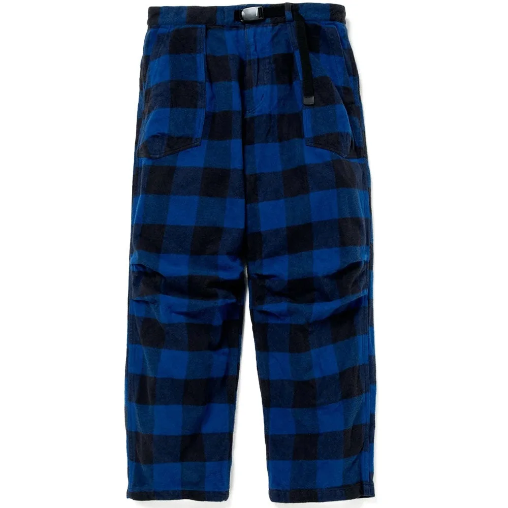 Alpinist Easy Pants Cotton Flannel Block Check 'Blue / Black' - 1