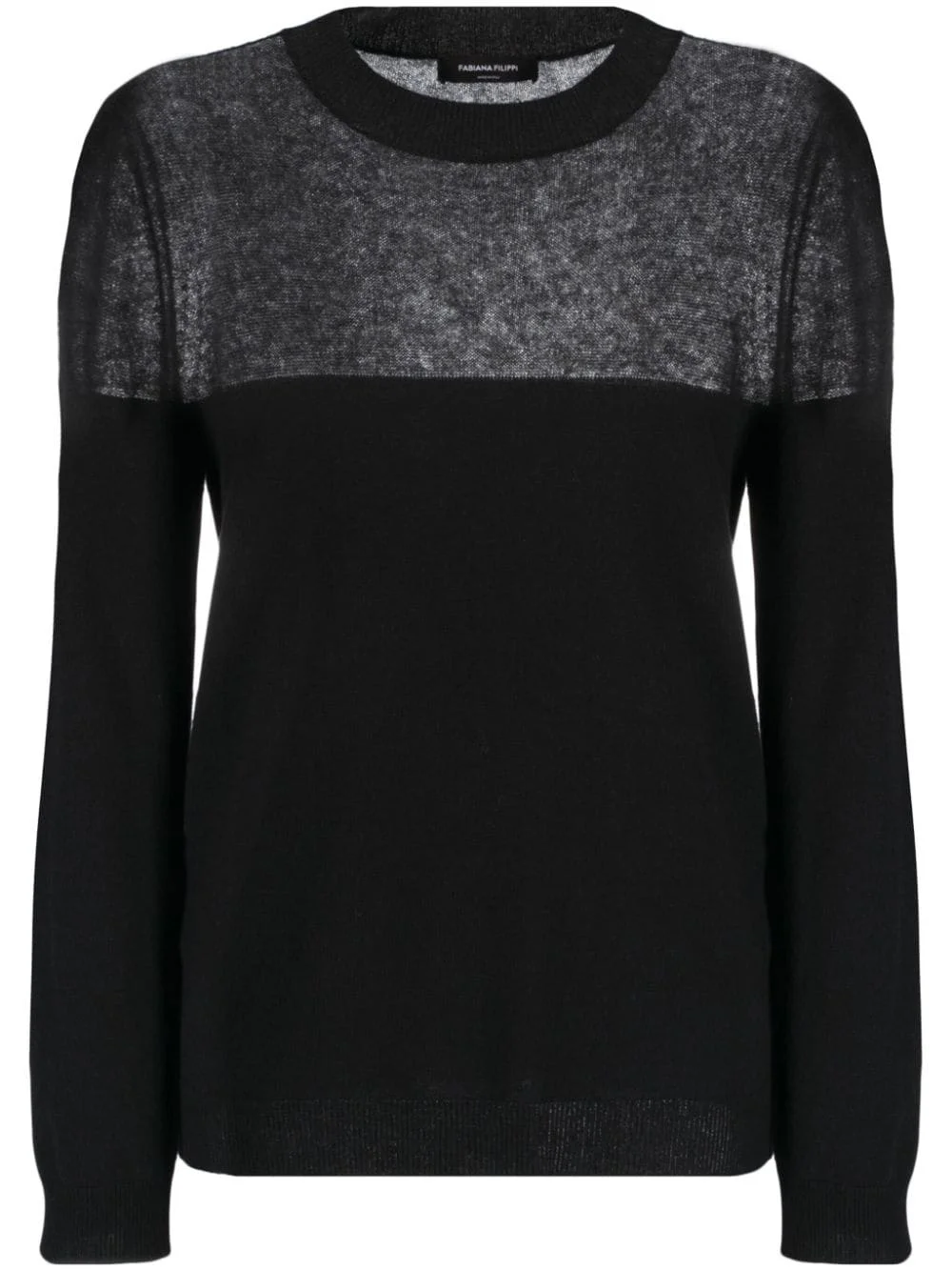 crew-neck long-sleeve jumper - 1