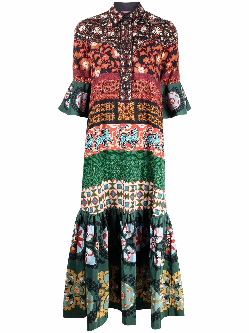 Artemis printed ankle-length dress - 1