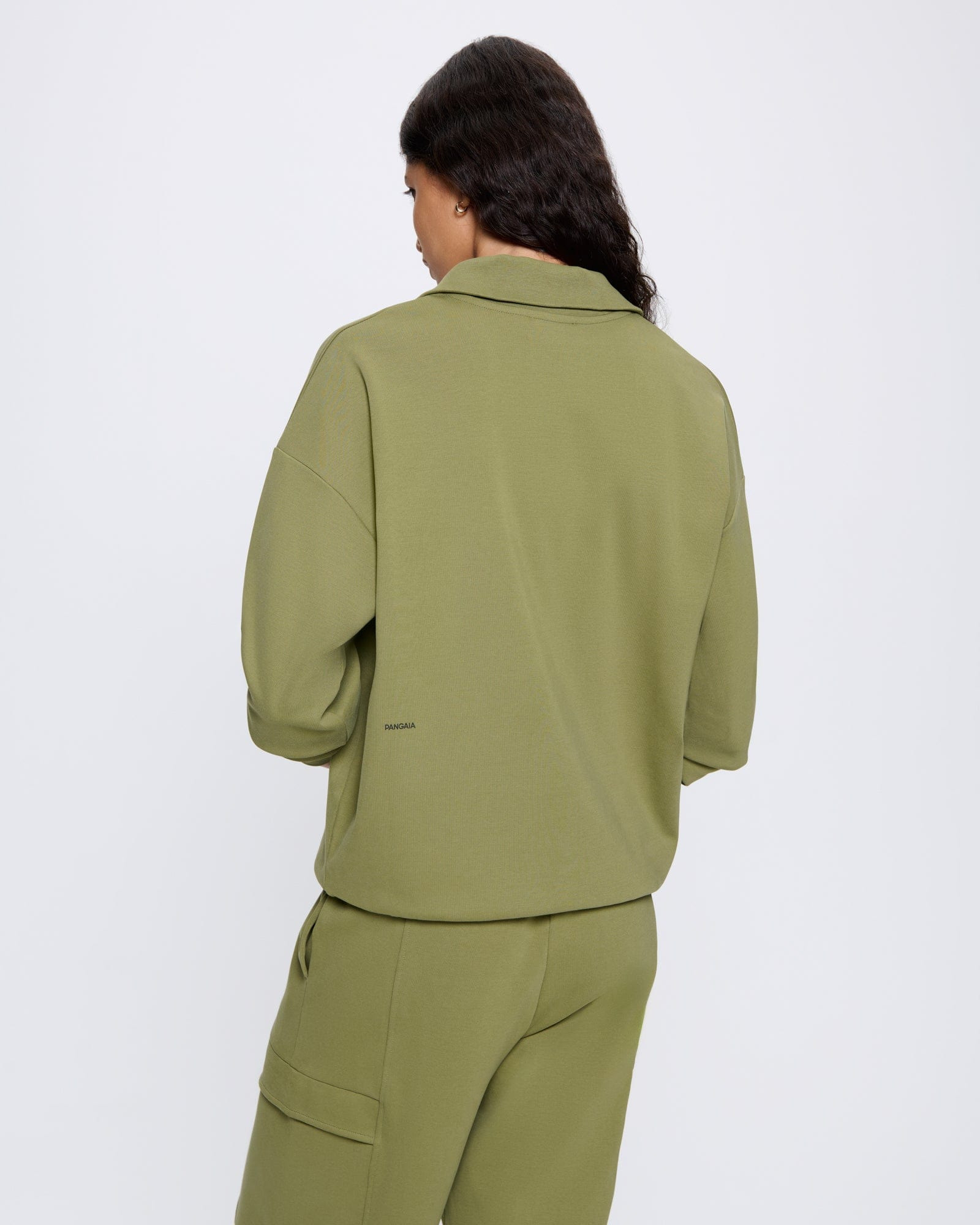 Womens DNA Double Jersey Half Zip Sweatshirt - Highland Green - 5