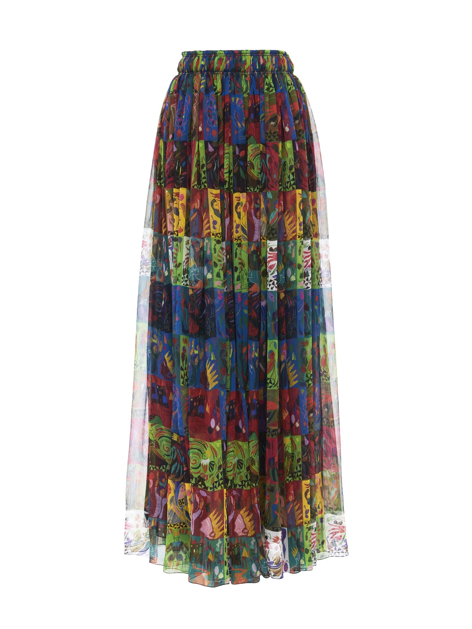 RUCHED LONG SKIRT - 1