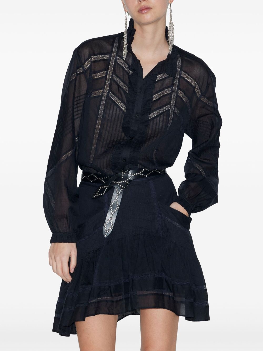 Gaia embroidered cotton blouse - 3