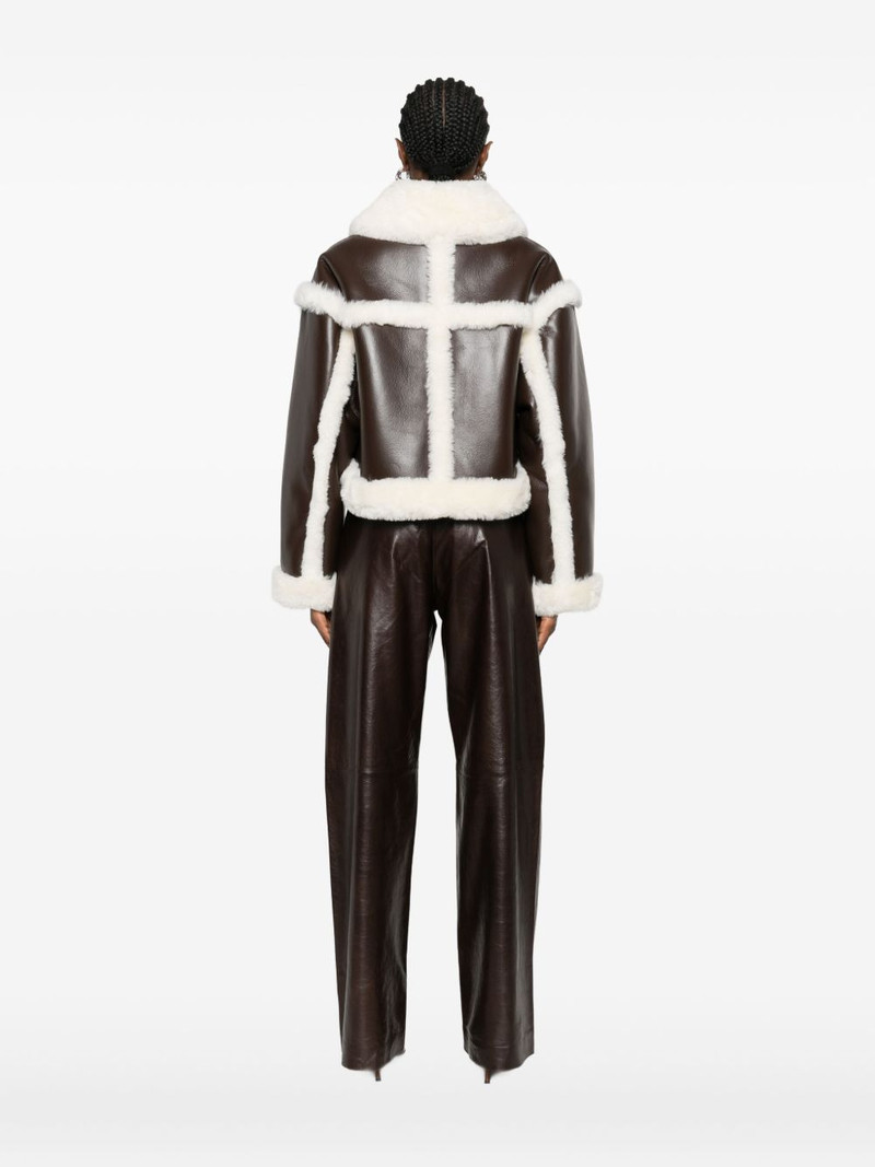 button-fastening shearling jacket 4