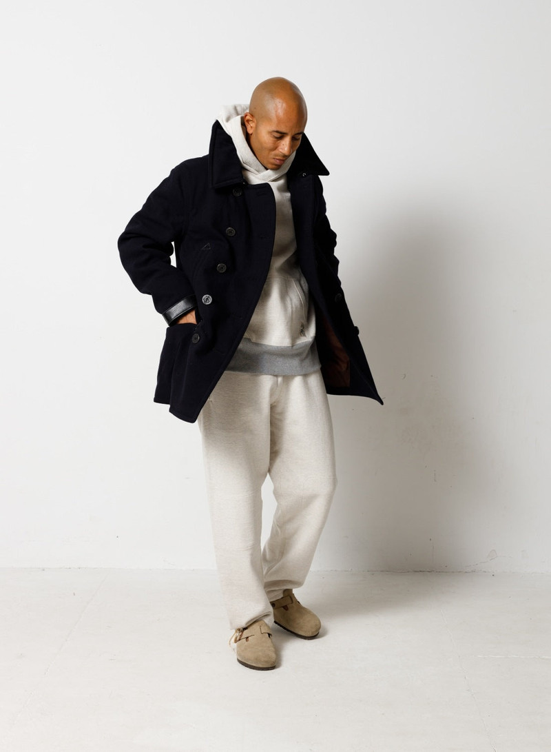 Nigel Cabourn 40's U.S. Navy Pea Coat in Dark Navy | REVERSIBLE