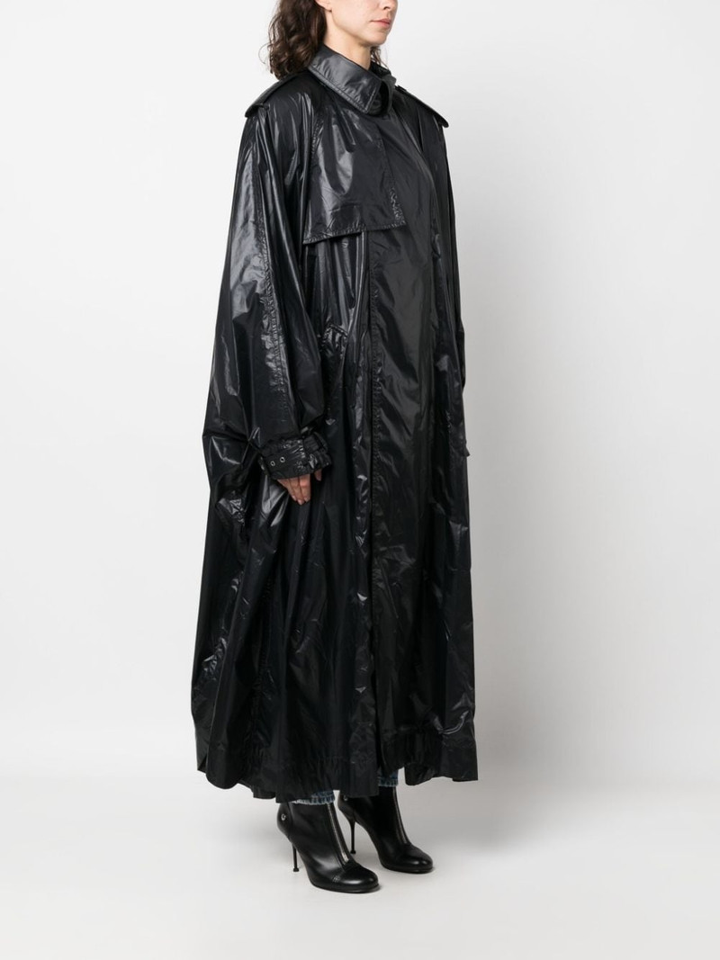 shoulder-pad oversized trench coat 3