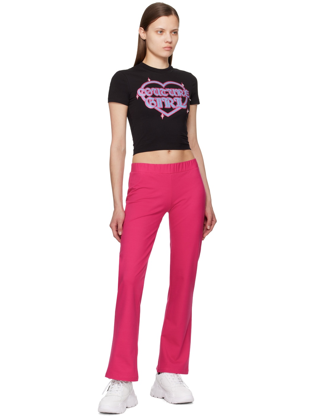 Pink Crystal-Cut Lounge Pants - 4