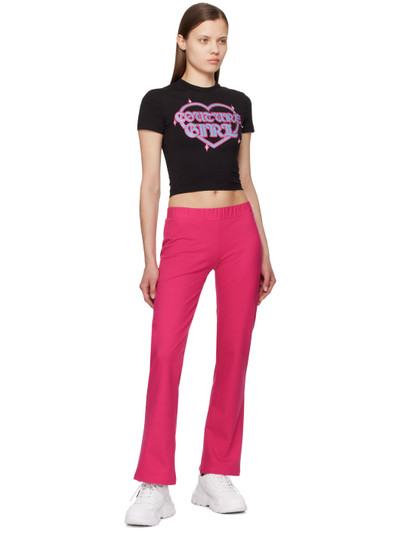 VERSACE JEANS COUTURE Pink Crystal-Cut Lounge Pants outlook
