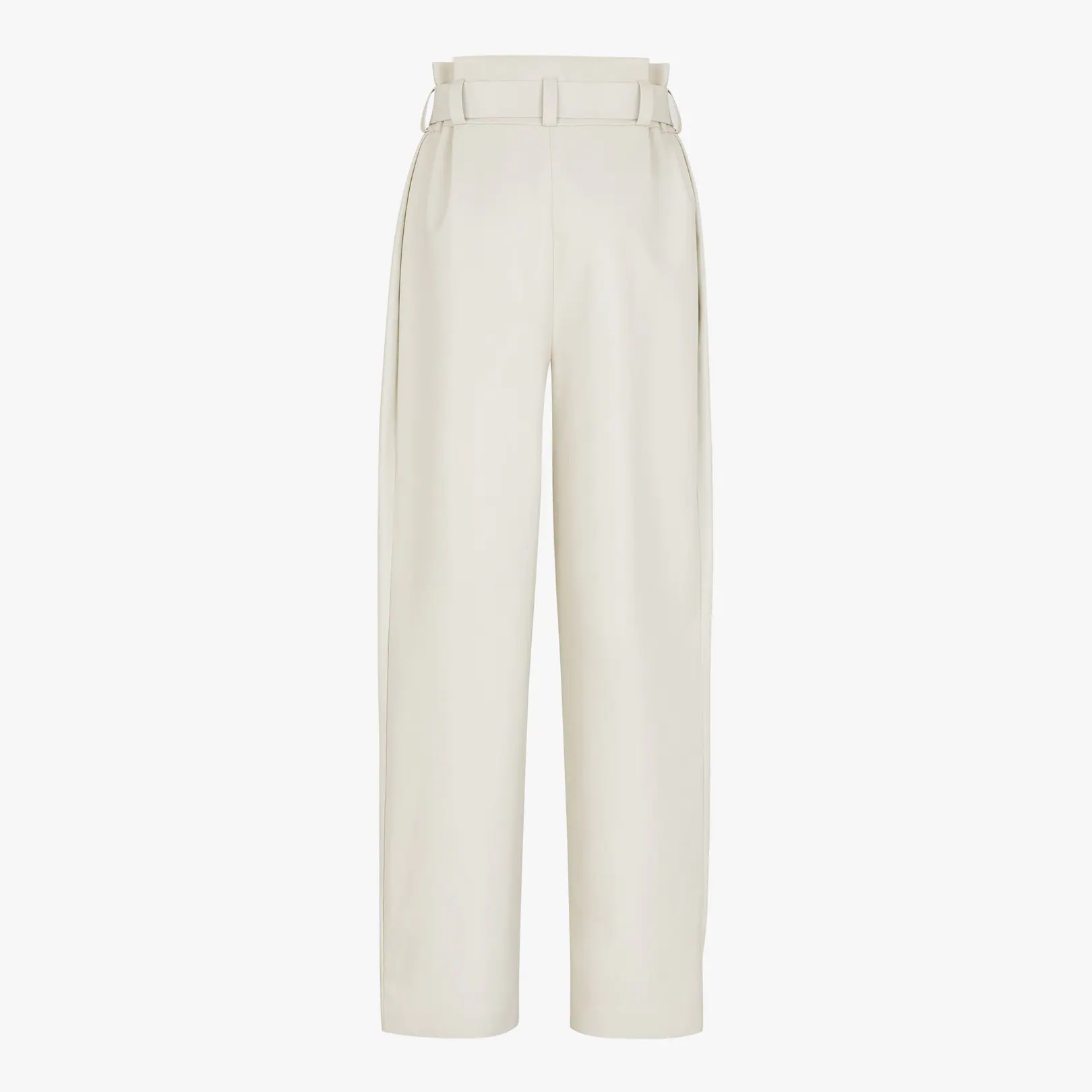 White nappa leather pants - 2