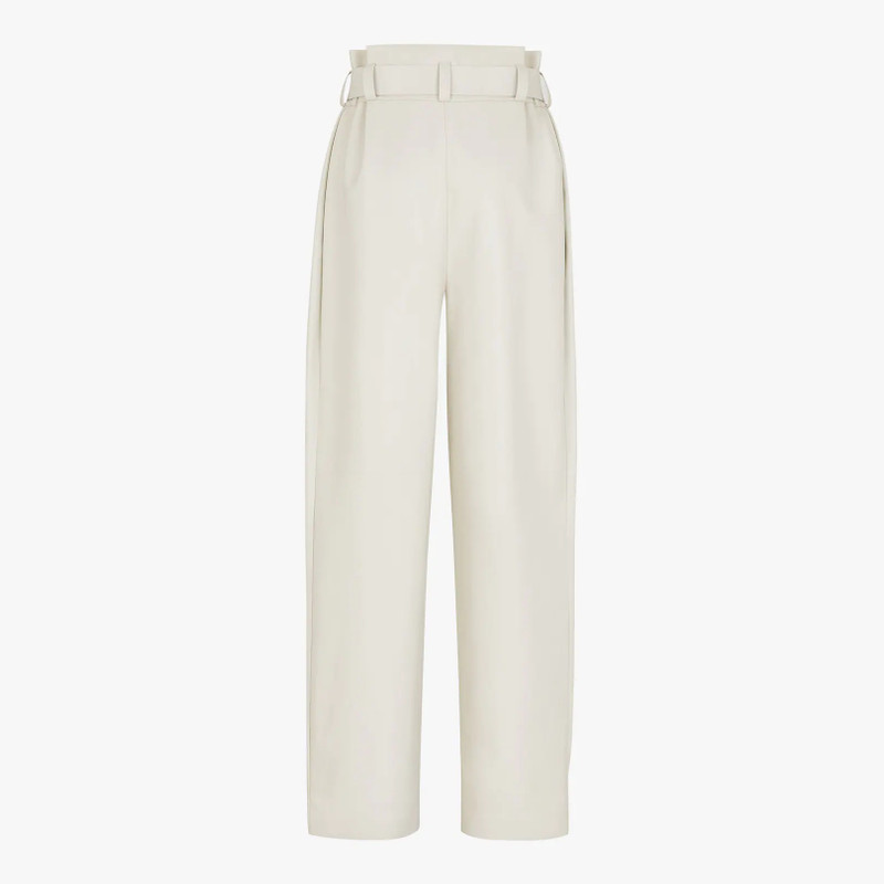 White nappa leather pants 2