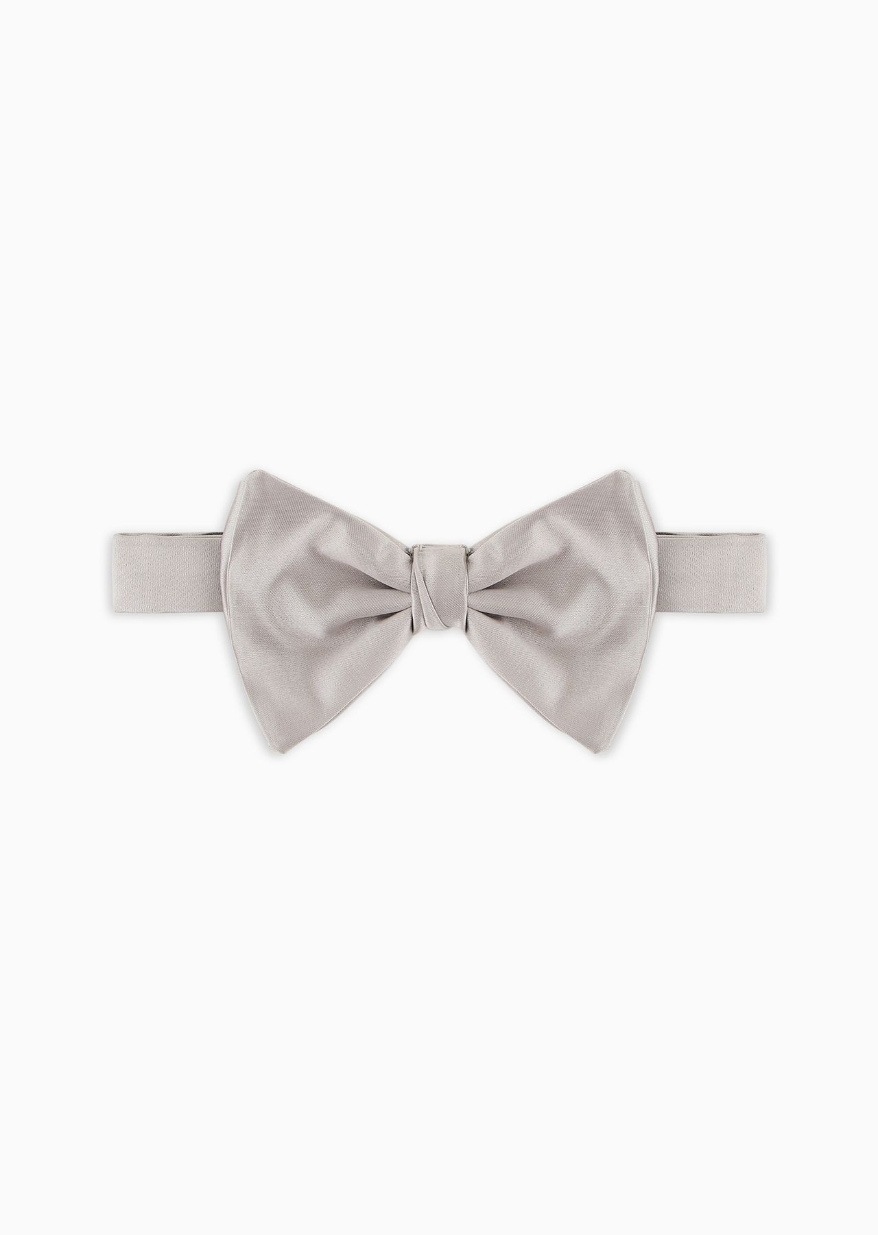 Pure silk bow tie with jacquard micro-motif - 1