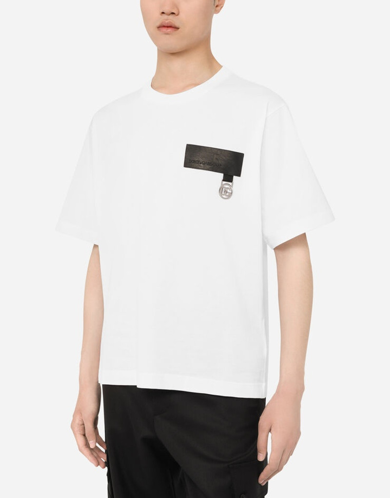 Cotton T-shirt with DG patch 4
