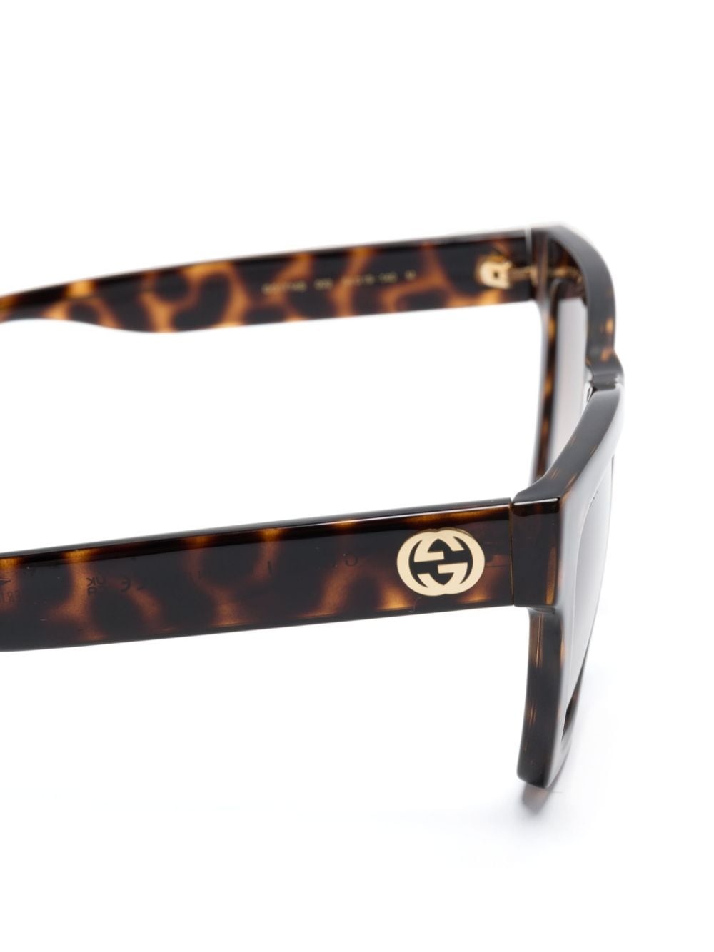 square-frame tortoiseshell sunglasses - 3