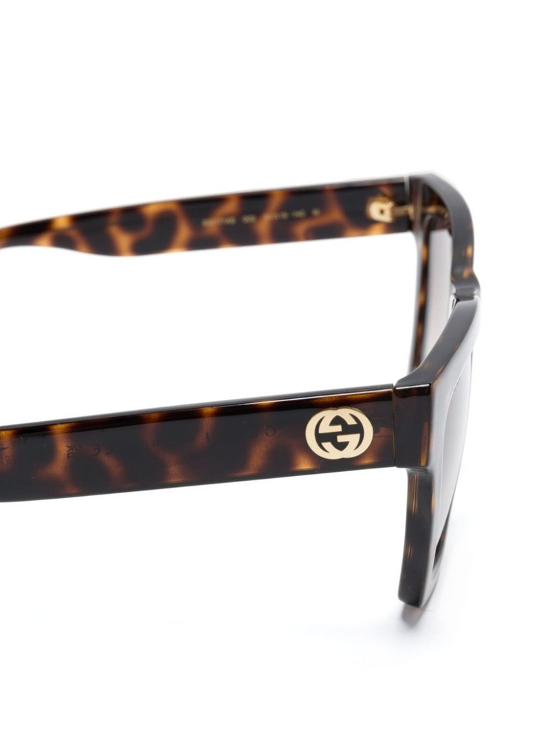 square-frame tortoiseshell sunglasses 3