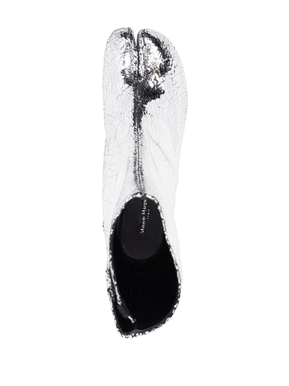 cracked-effect metallic ankle boots - 4