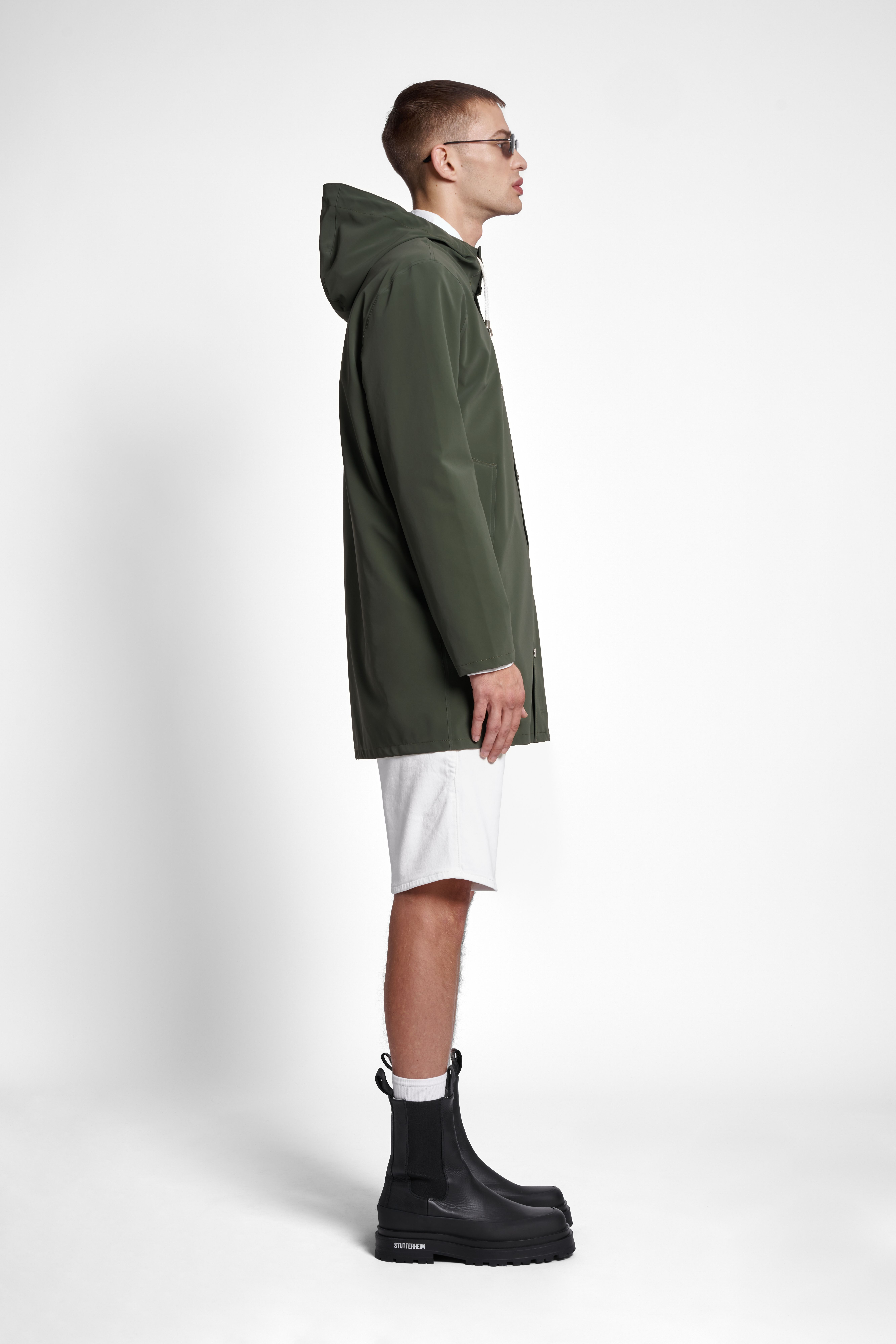 Stockholm Lightweight Matte Raincoat Green - 3