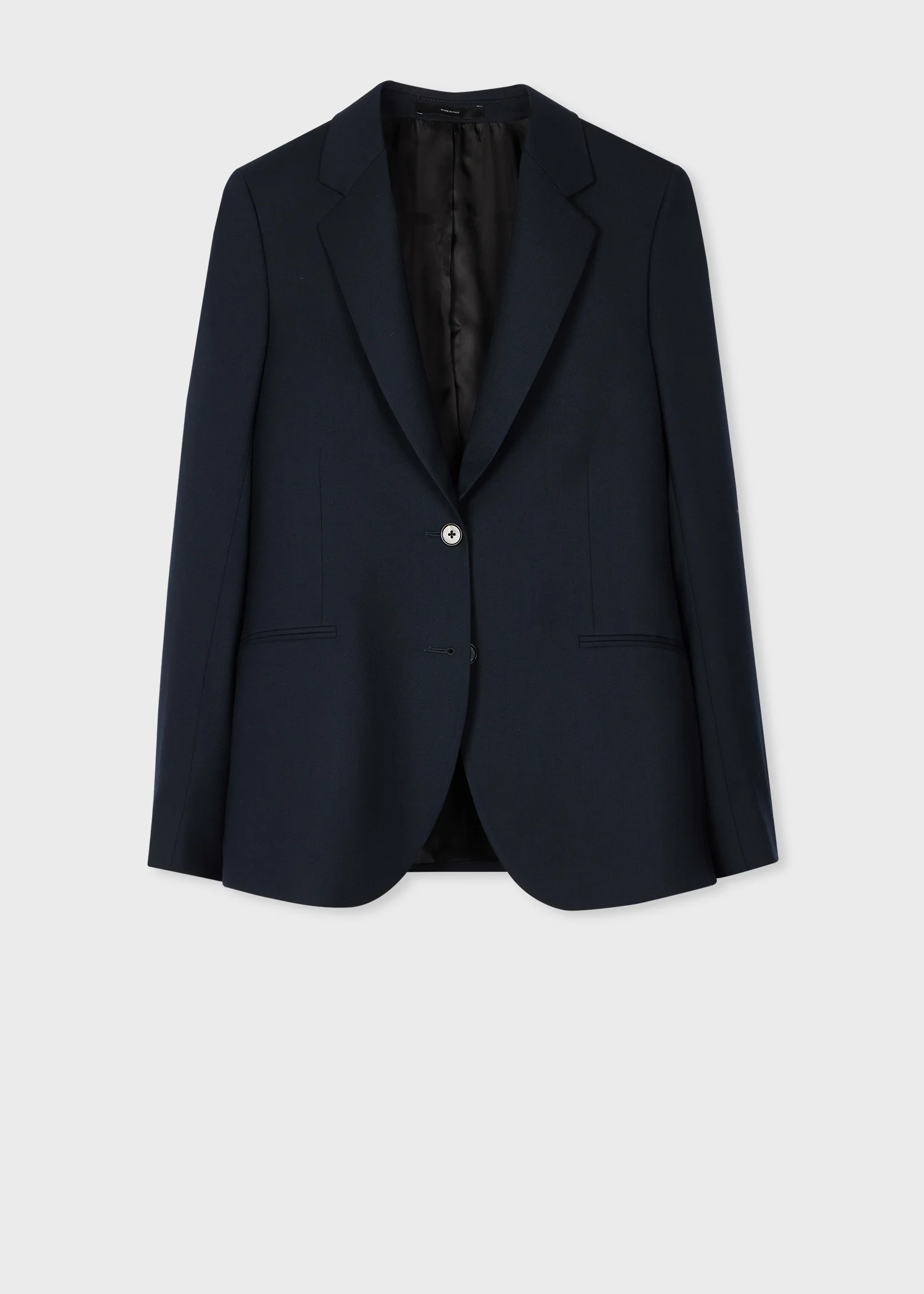 A Suit To Travel In - Women's Dark Navy Two-Button Wool Blazer - 1