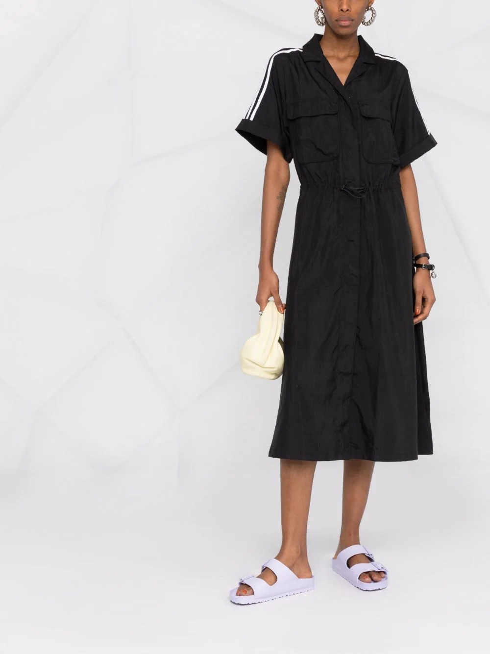 short-sleeve utility midi dress - 2