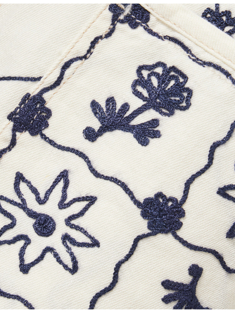 Rising Sun Embroidered Denim Overall 6