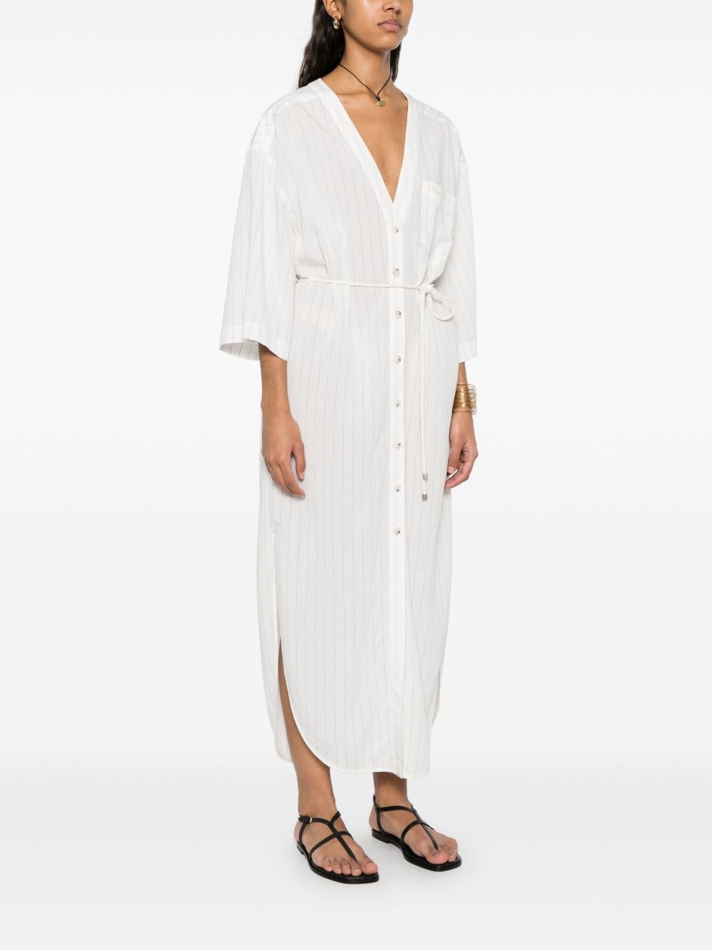 striped shirt dress - 3