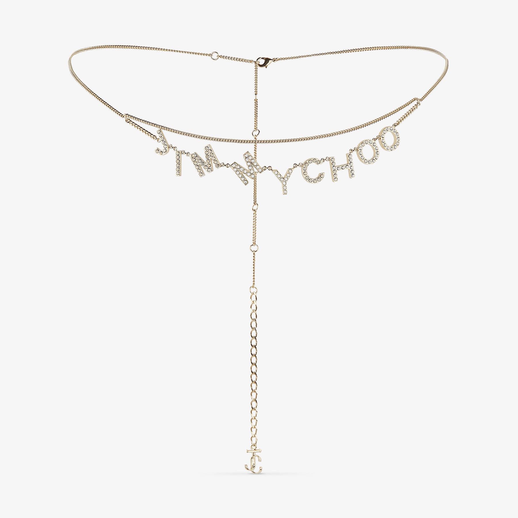 Jimmy Choo Body Chain
Gold-Finish Metal Body Chain with Crystals - 1