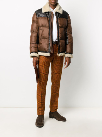 Neil Barrett shearling-trim collar padded coat outlook