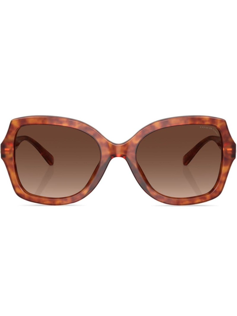 tortoiseshell-effect butterfly-frame sunglasses 1