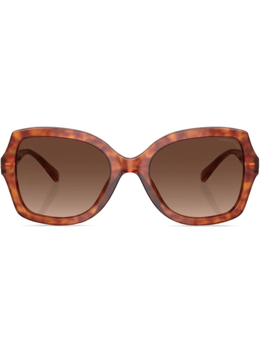 tortoiseshell-effect butterfly-frame sunglasses - 1