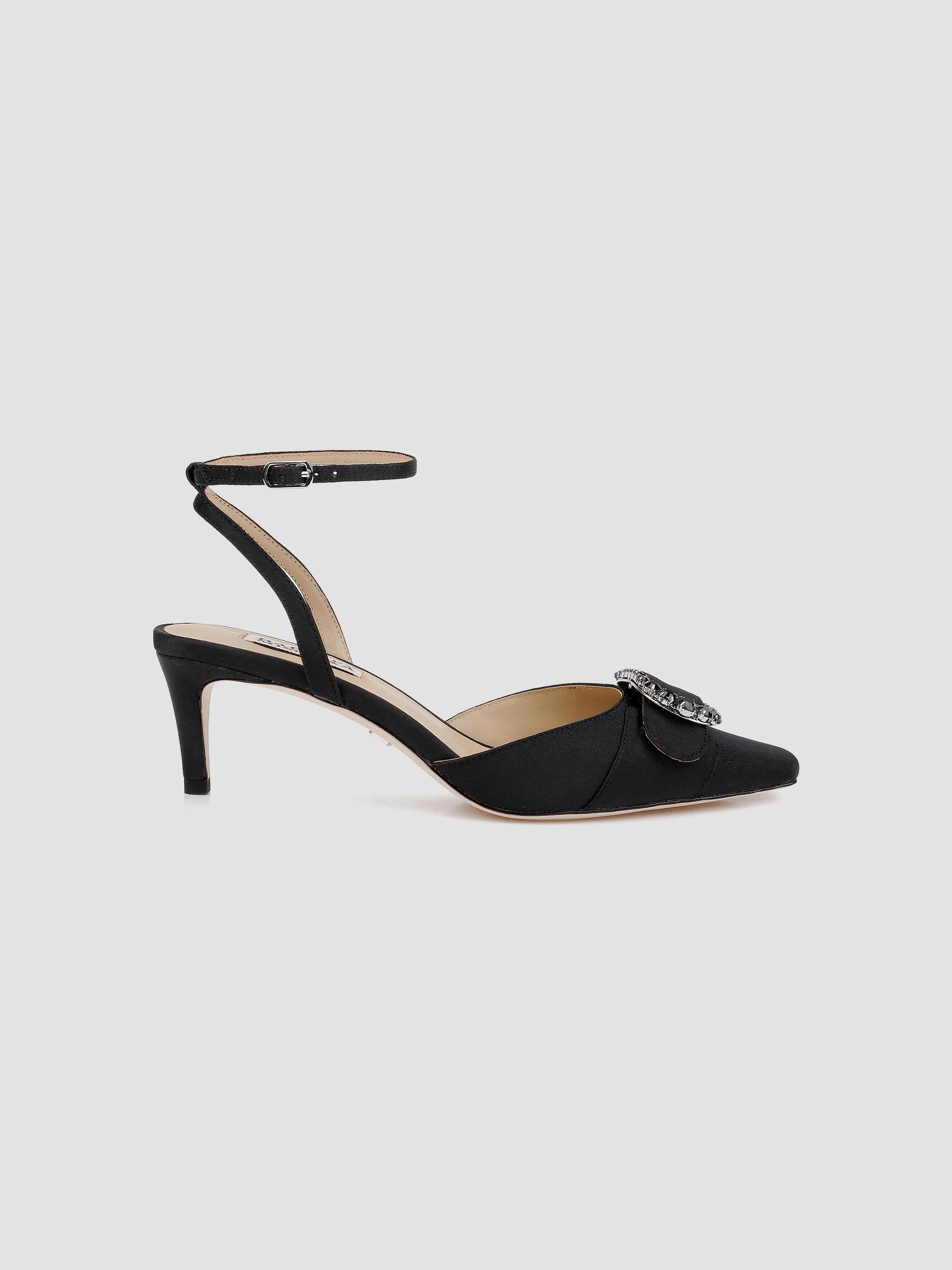 Women's Odesza 50MM Crepe Pumps - Black Crepe - 1