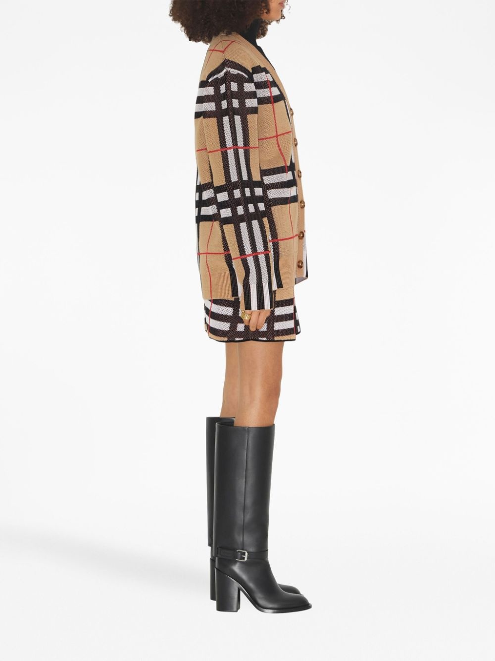 Vintage Check V-neck cardigan - 3